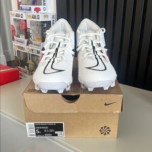 NEW Nike Alpha Menace 3 Shark BG White/Black/Red Cleats